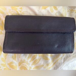 Michael Kors Brown Leather  Wallet | Gold Logo | 12 Card Slots |